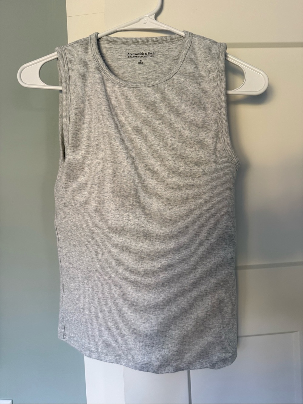 Abercrombie & Fitch Light Gray Ribbed Tank Top